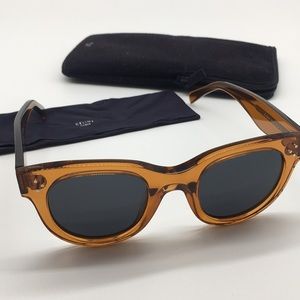 NEW Celine Baby Audrey Orange Crystal Sunglasses